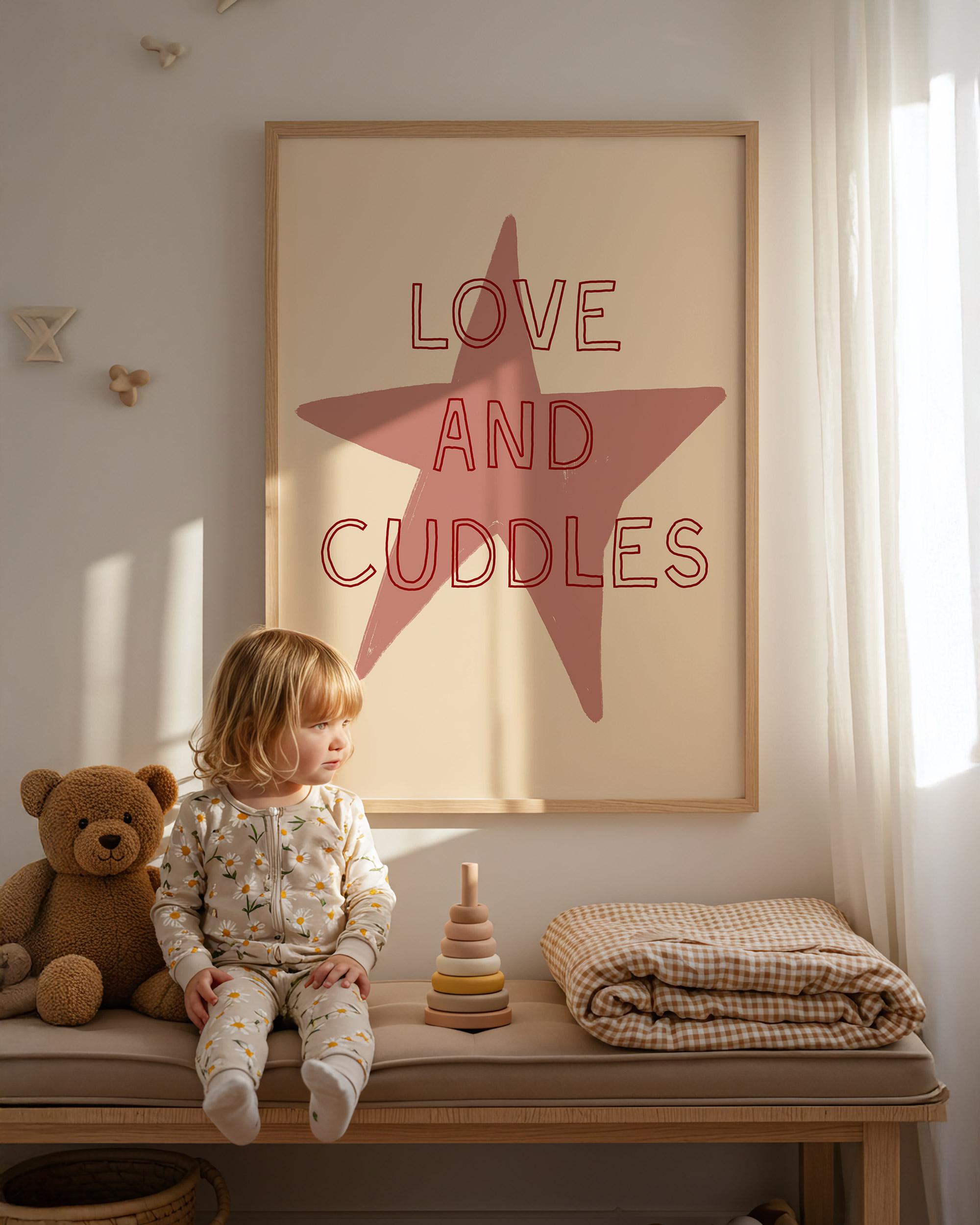 Love and Cuddles Red Print