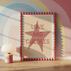 Love and Cuddles Red Print