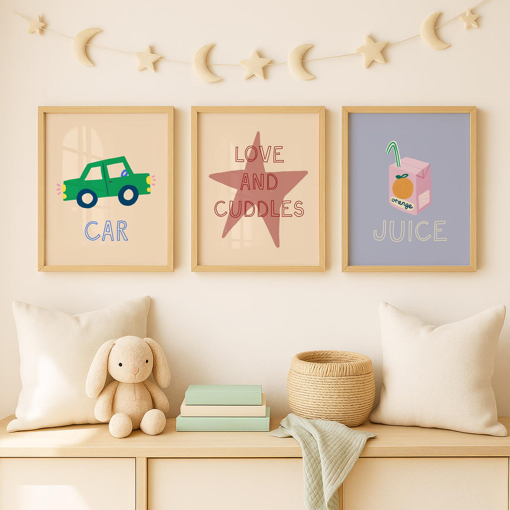 Love and Cuddles Red Print