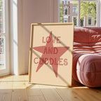 Love and Cuddles Red Print