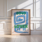 Hand-Drawn Dinosaur Nursery Print: Playful Kids Room Wall Art