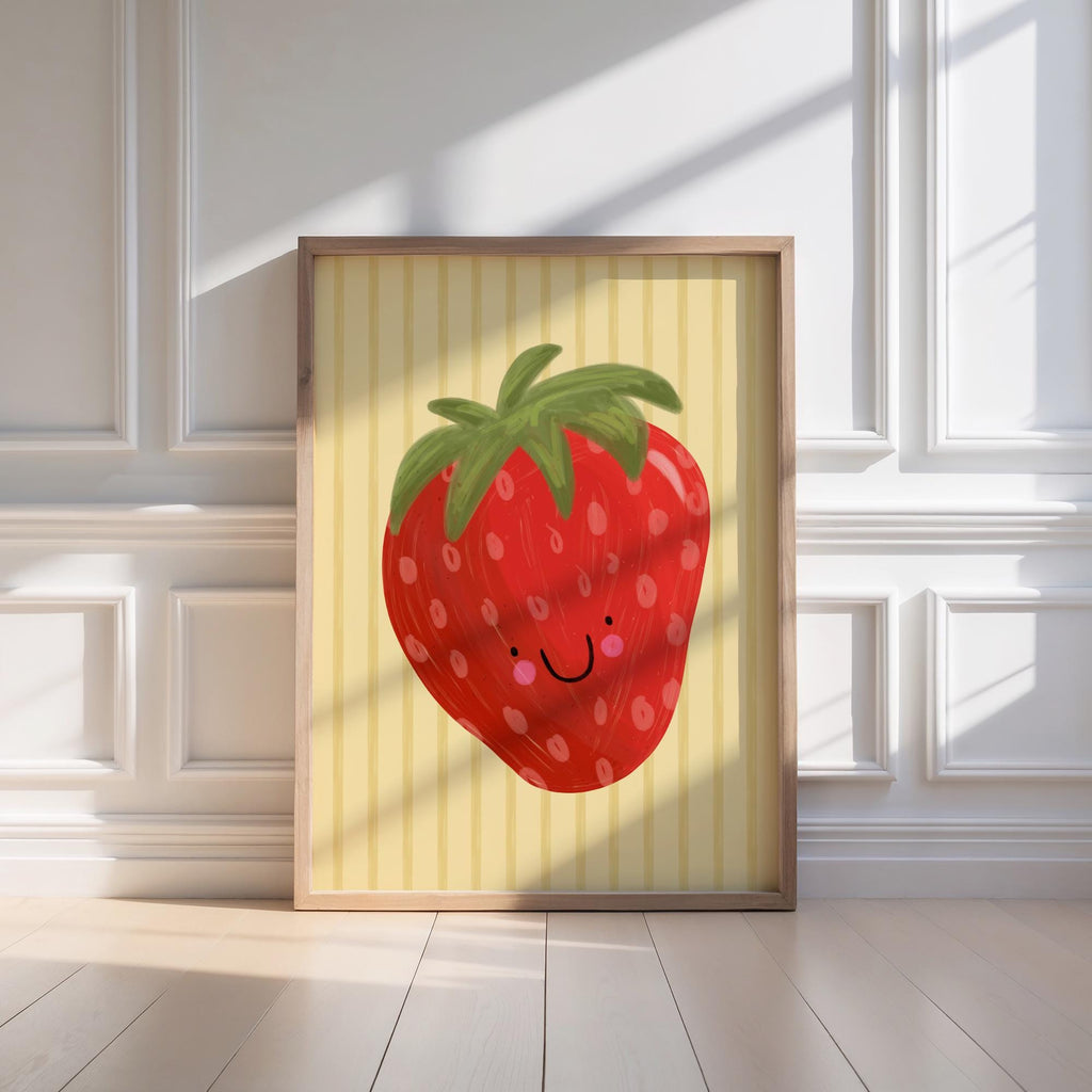 Smiling Strawberry Print