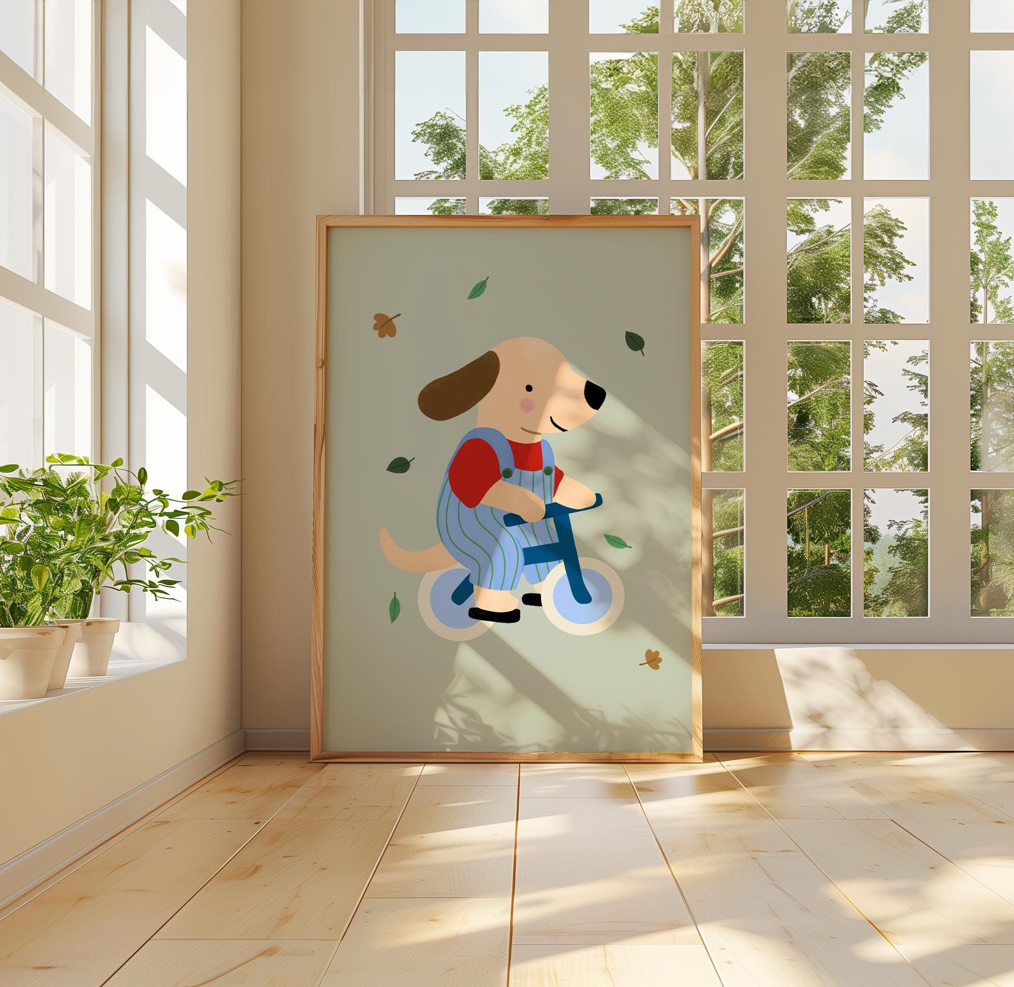 Dog on Bike Print