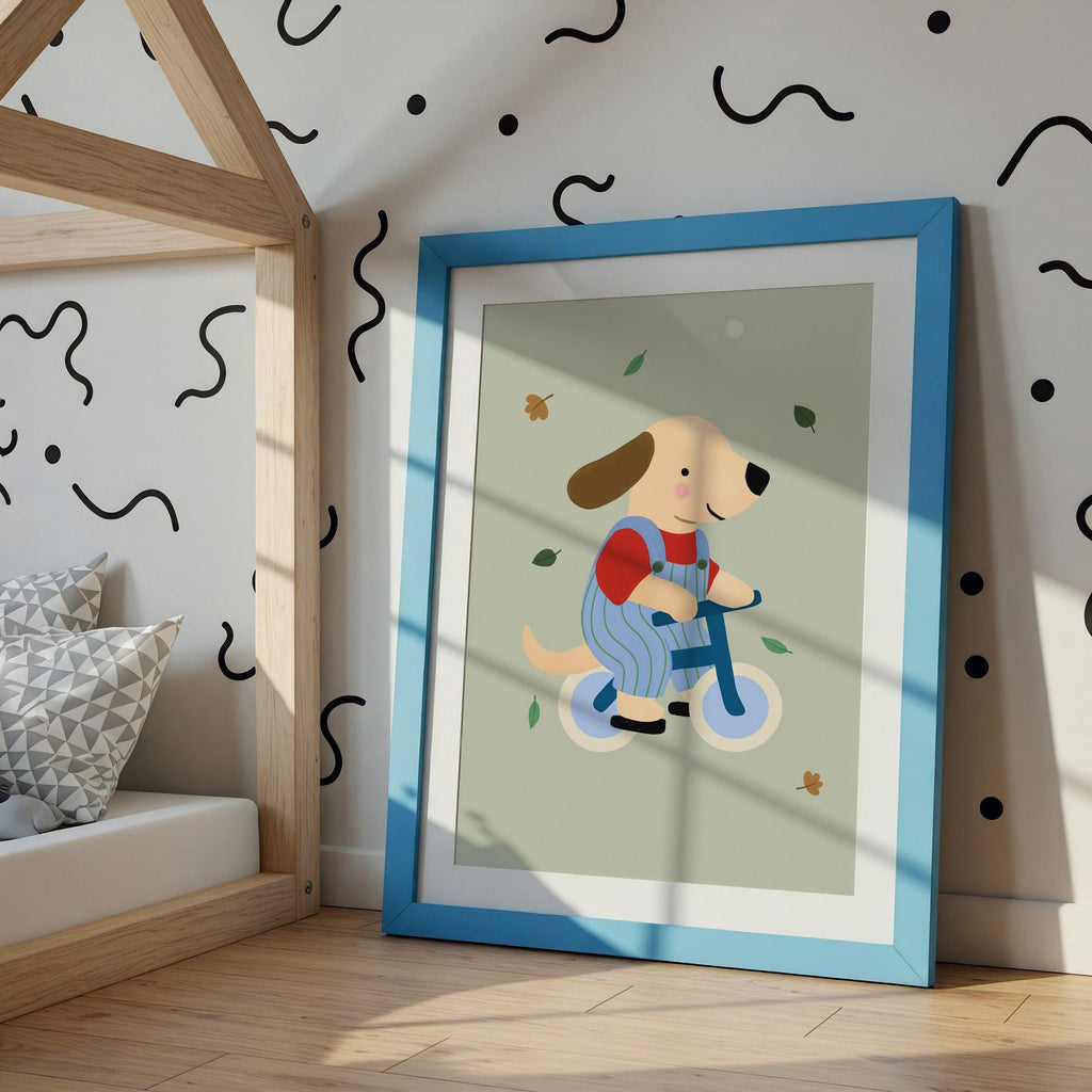Dog on Bike Print