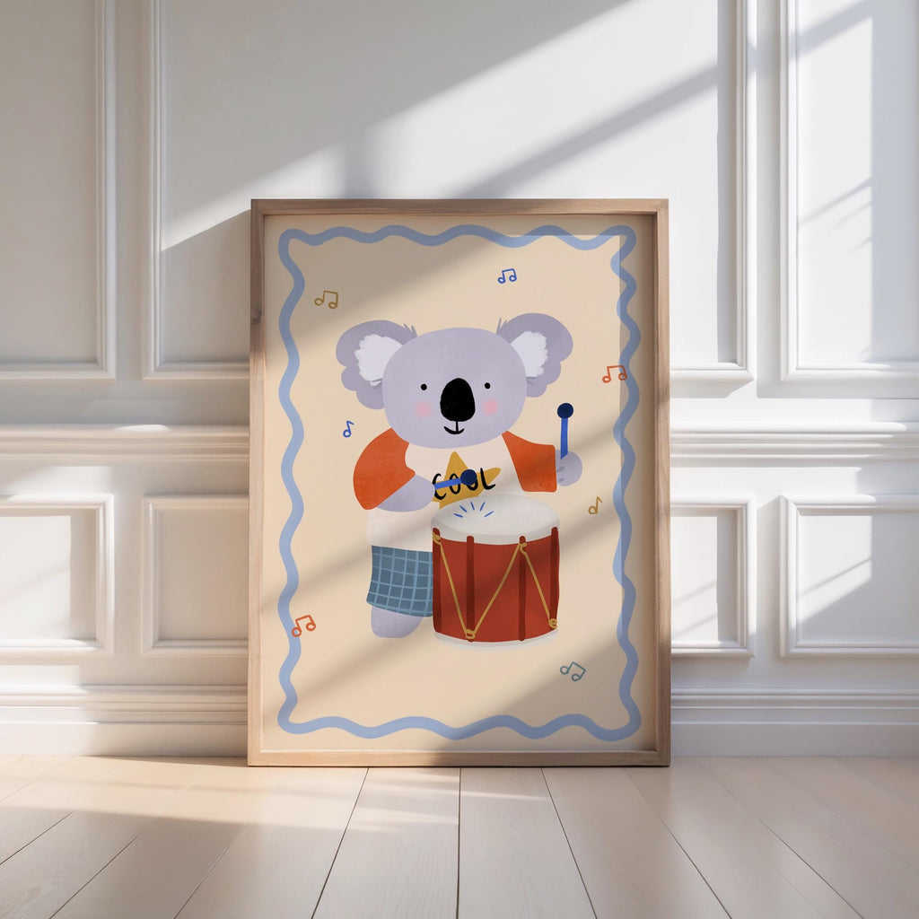 Koala with Drum Print