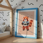 Red Panda Soccer Print