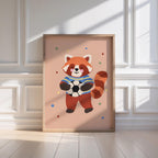 Red Panda Soccer Print