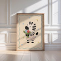 Zebra with Flowers Print