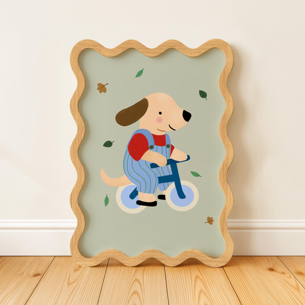 Dog on Bike Print