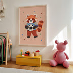 Red Panda Soccer Print