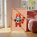 Red Panda Soccer Print