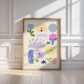 Personalised Name Flowers Yellow Print