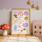 Personalised Name Flowers Print