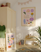 Personalised Name Flowers Print