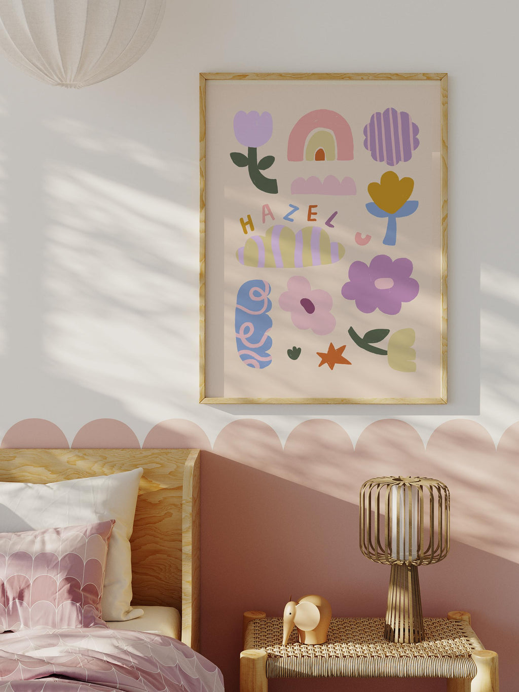 Personalised Name Flowers Print