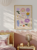 Personalised Name Flowers Print