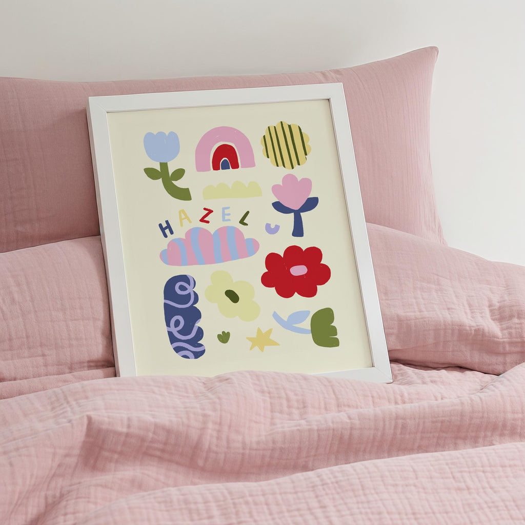 Personalised Flowers Name Print