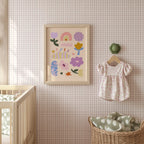 Personalised Name Flowers Print
