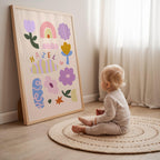Personalised Name Flowers Print