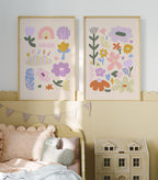 Personalised Name Flowers Print