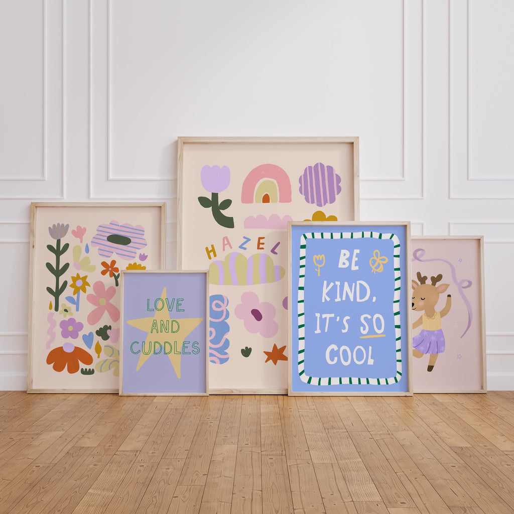 Personalised Name Flowers Print