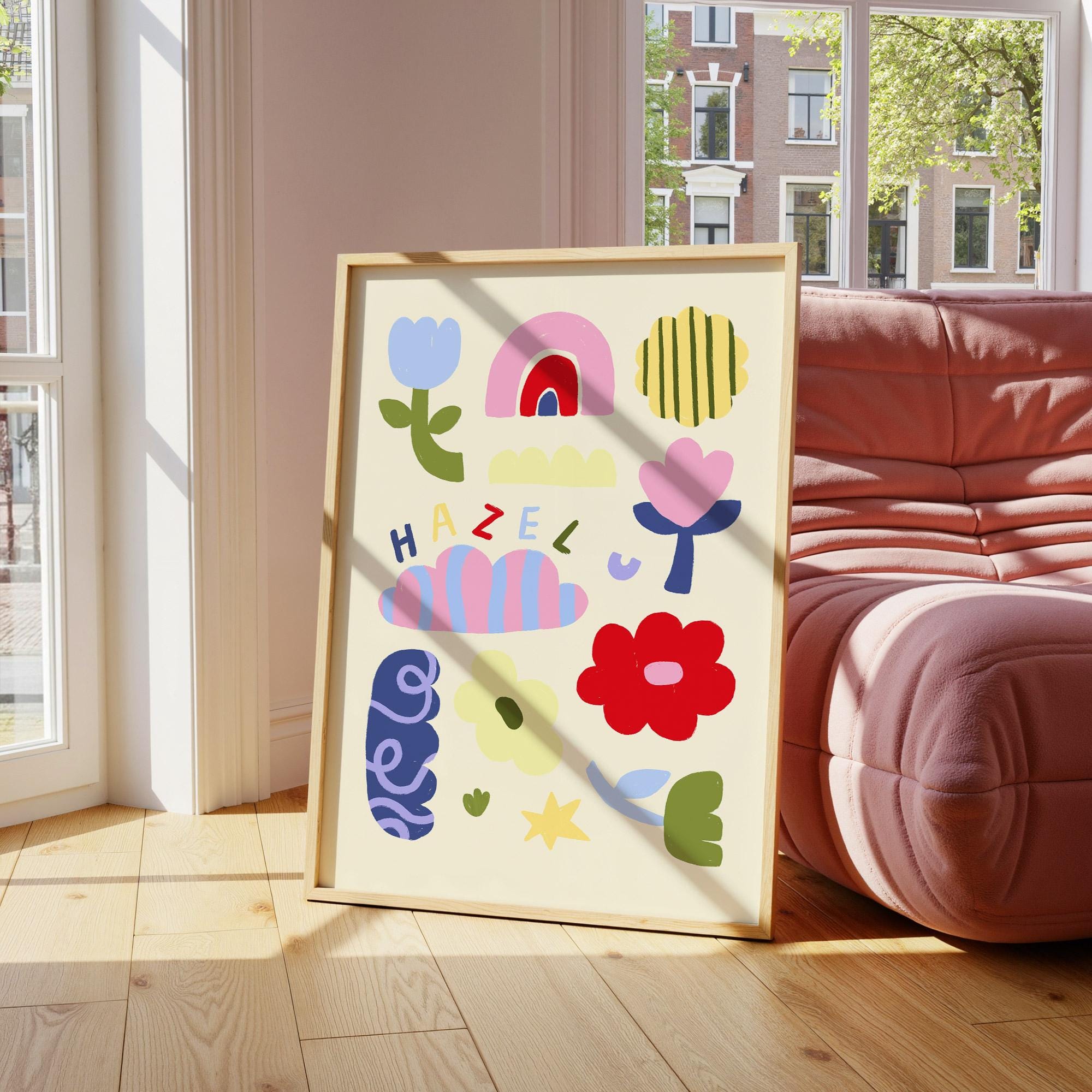 Personalised Flowers Name Print