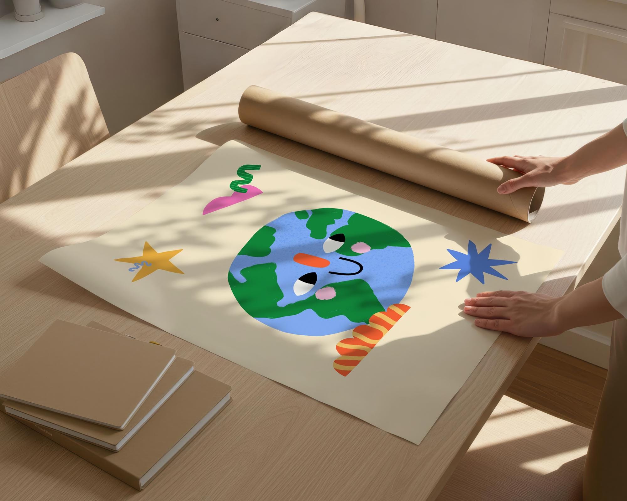 Smiling Earth Print