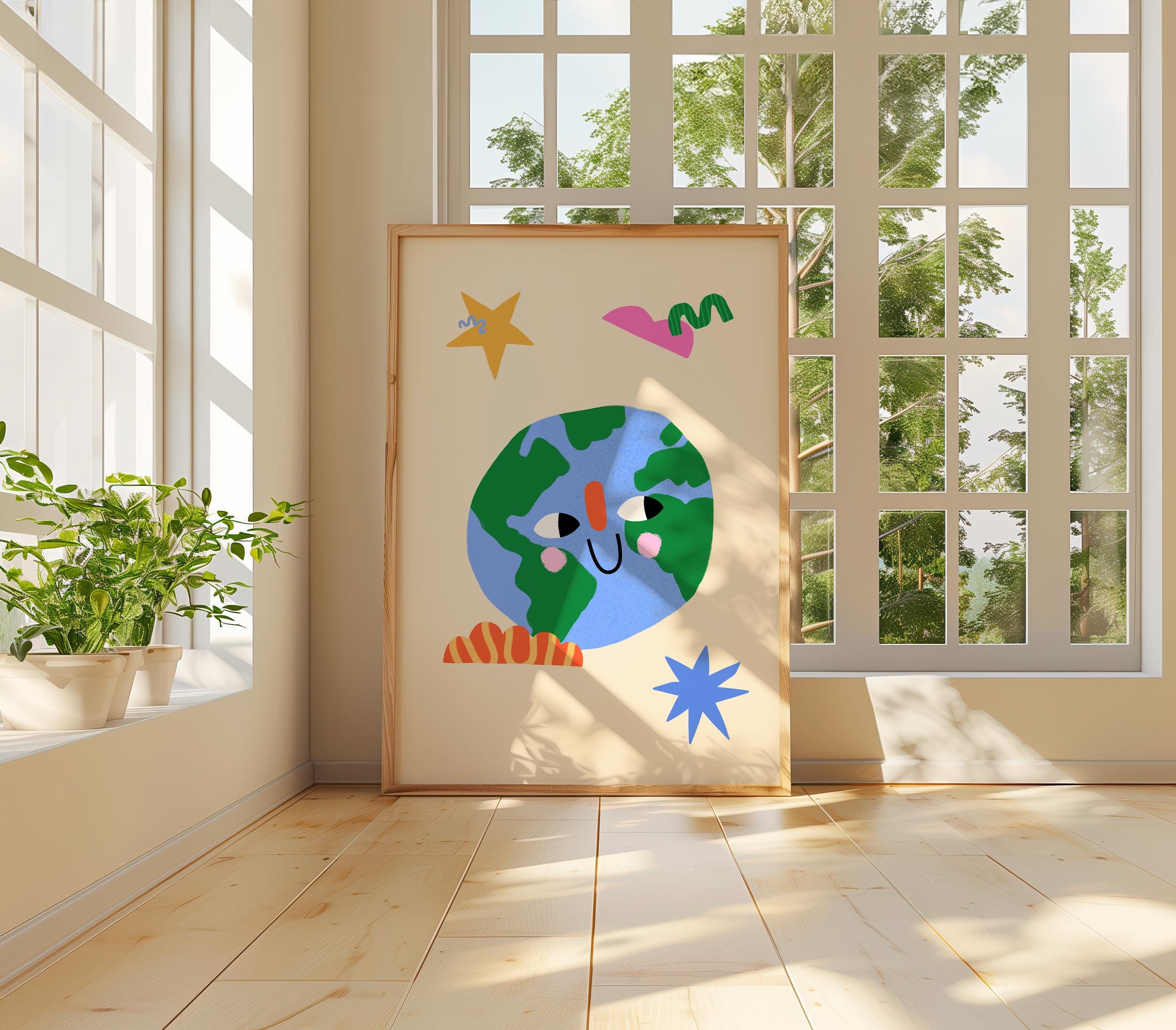 Smiling Earth Print