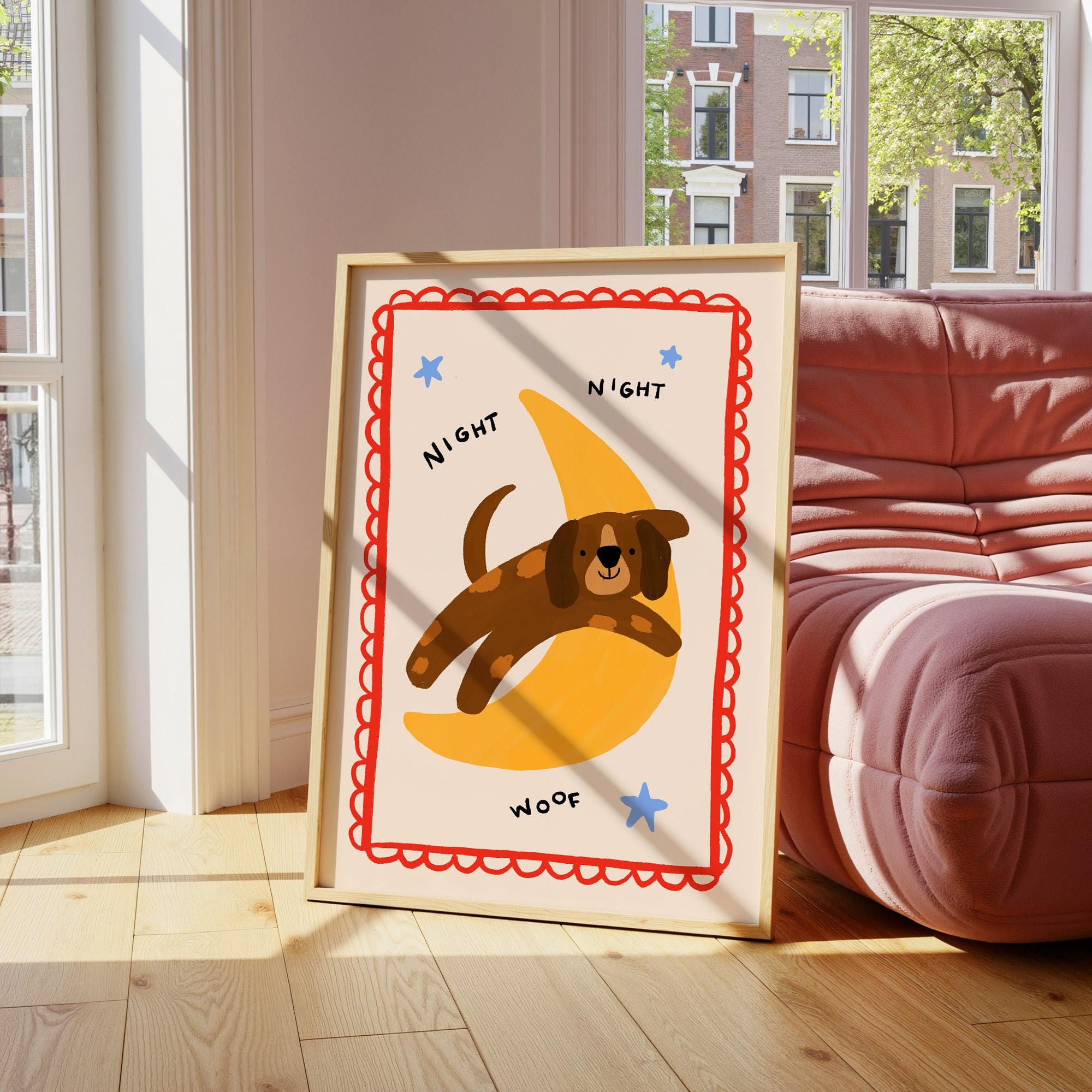 Night Night Dog Print