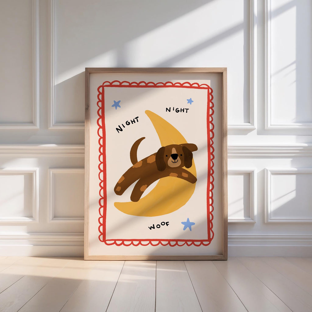 Night Night Dog Print