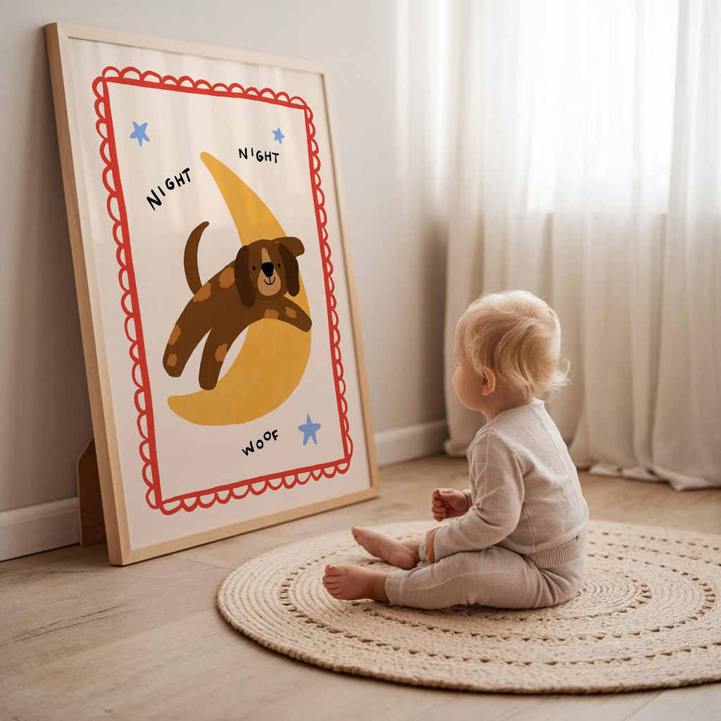 Night Night Dog Print