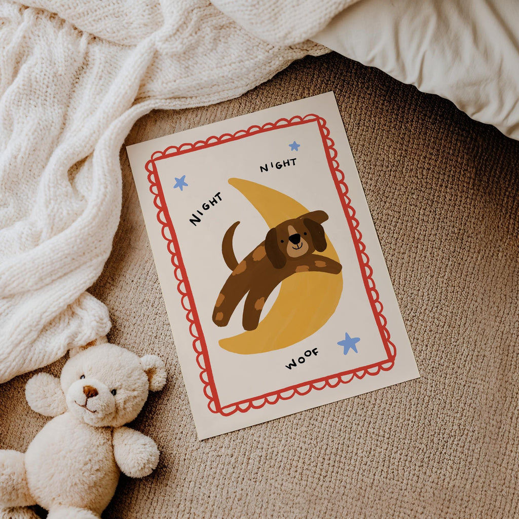 Night Night Dog Print