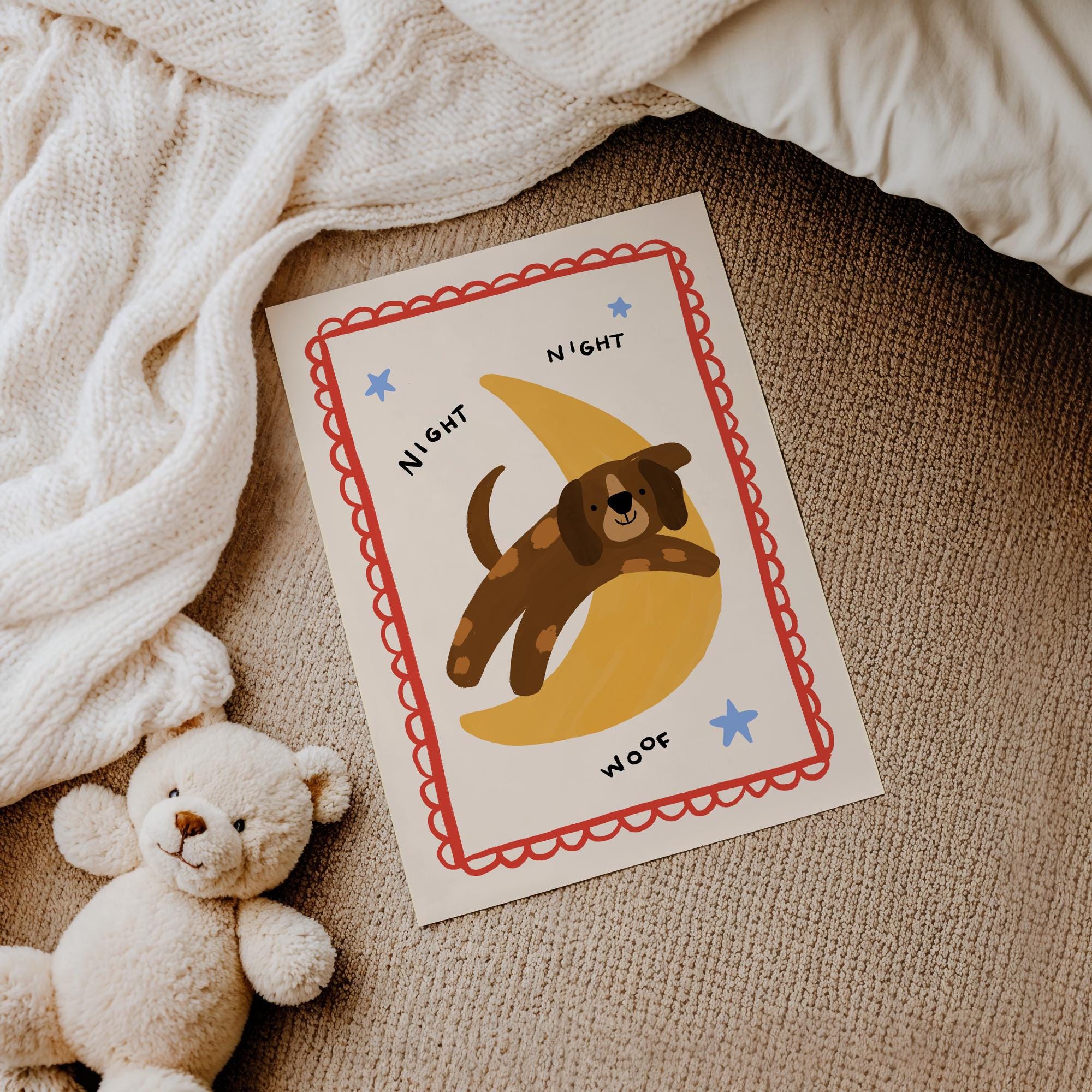 Night Night Dog Print