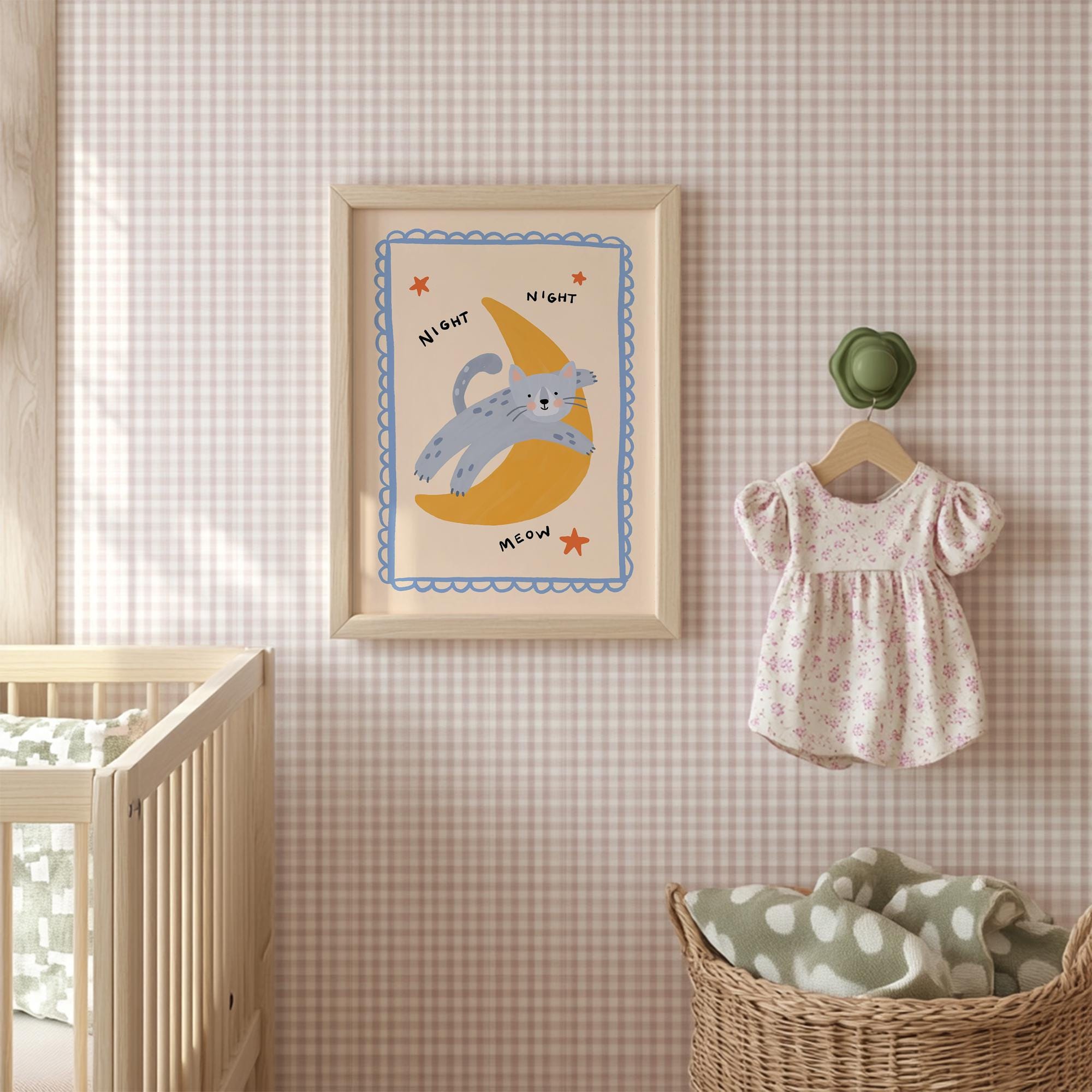 Night Night Cat Print