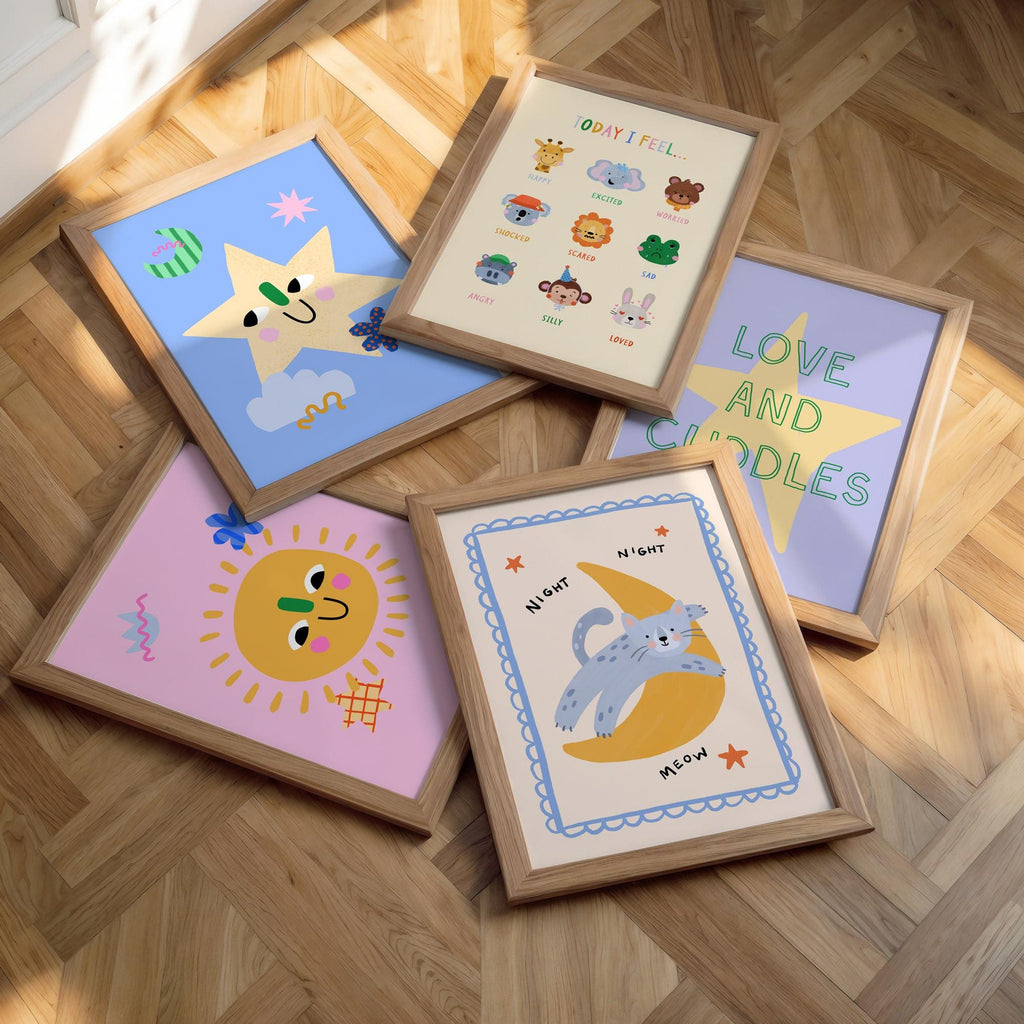 Night Night Cat Print