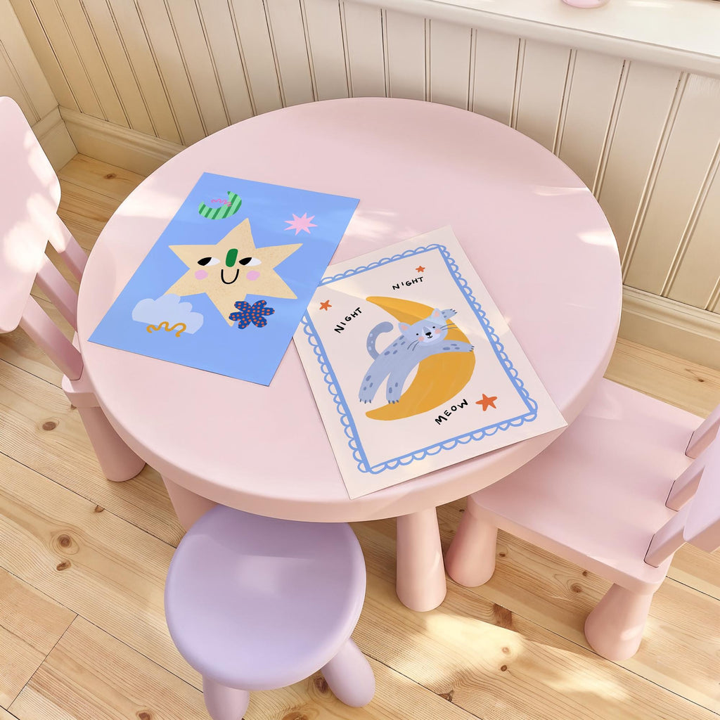 Night Night Cat Print