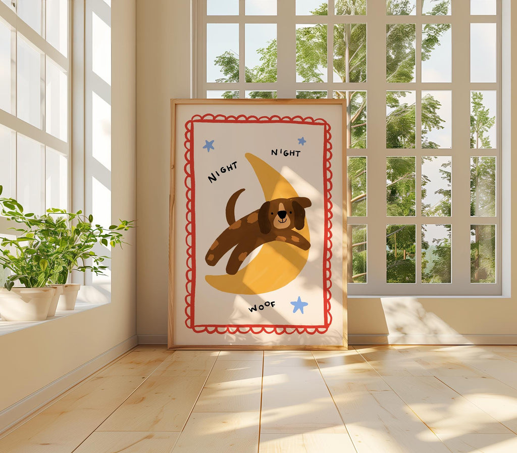 Night Night Dog Print