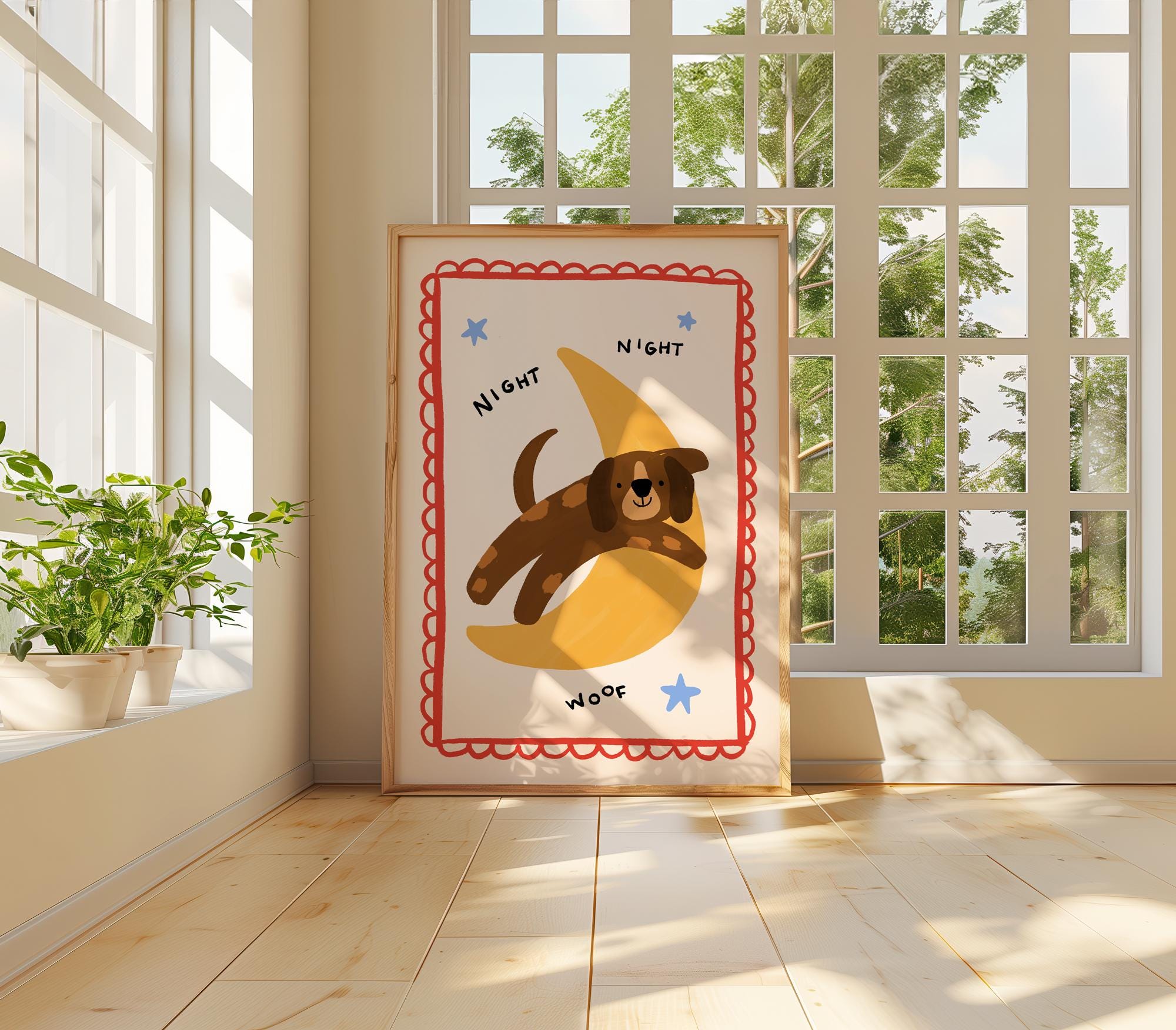 Night Night Dog Print