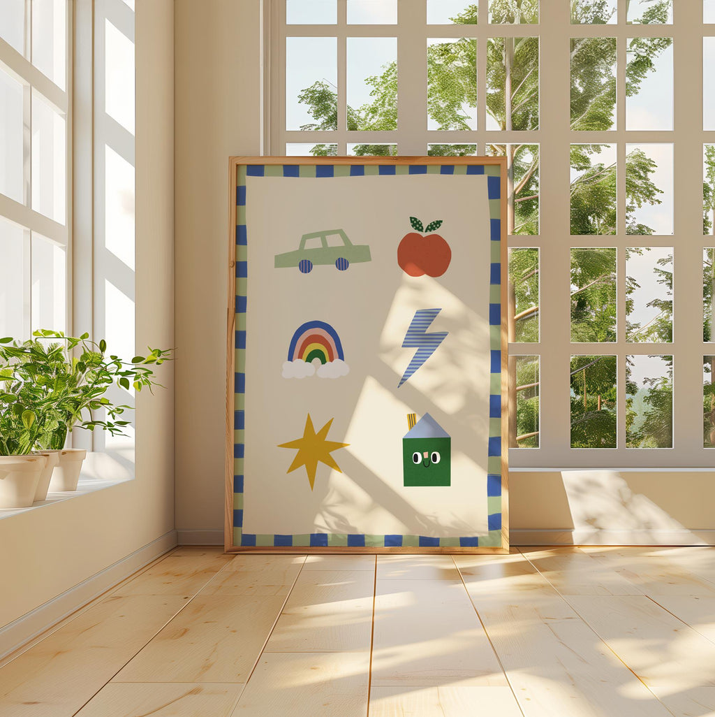 Cute Icons Kids Print