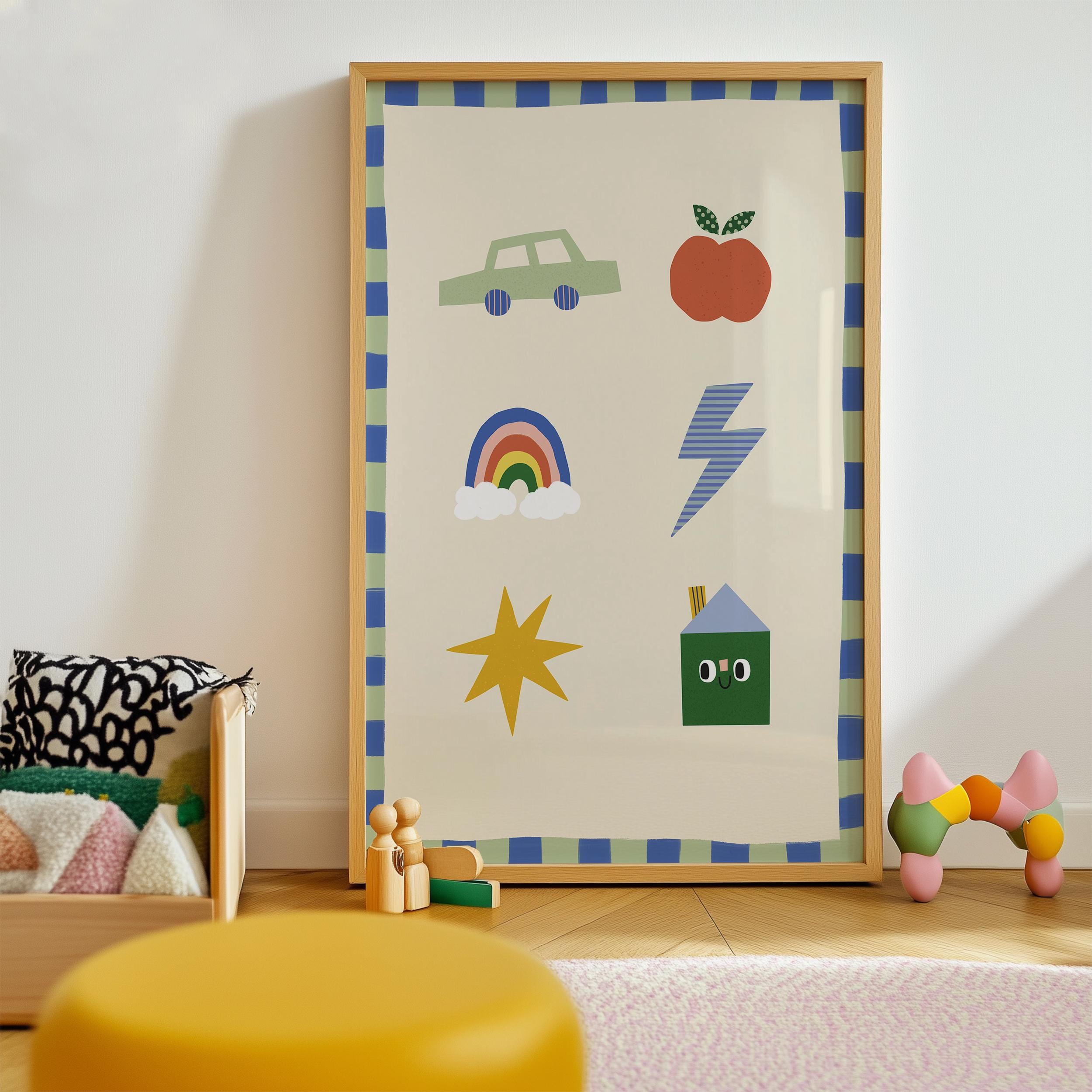 Cute Icons Kids Print