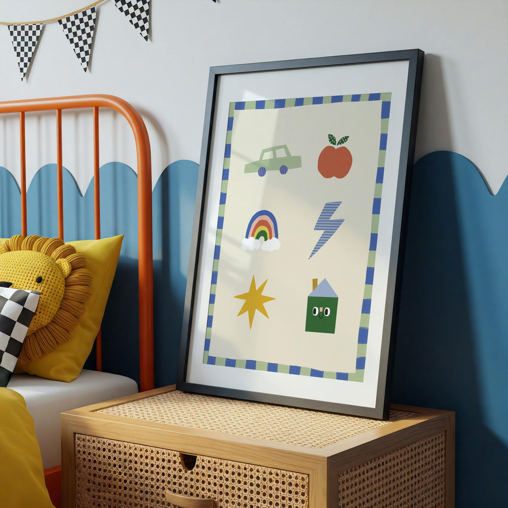 Cute Icons Kids Print