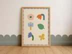 Abstract Floral Kids Print
