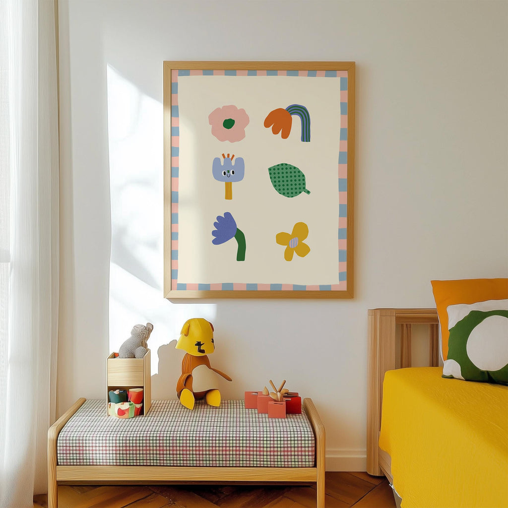 Abstract Floral Kids Print