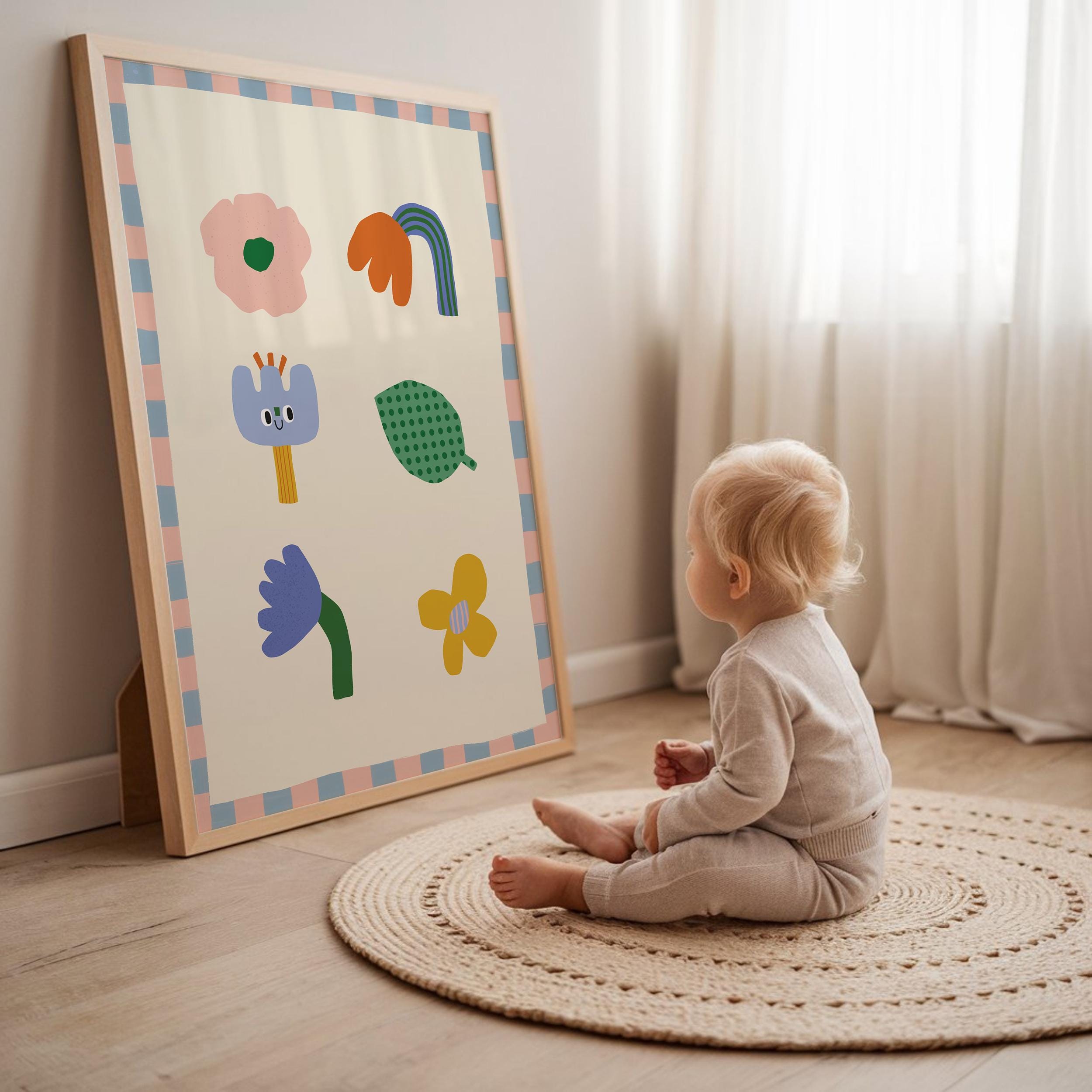 Abstract Floral Kids Print