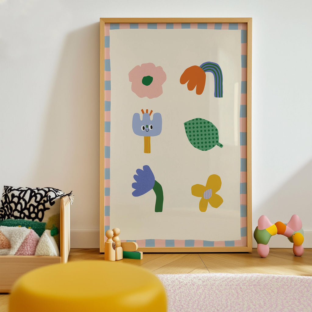 Abstract Floral Kids Print