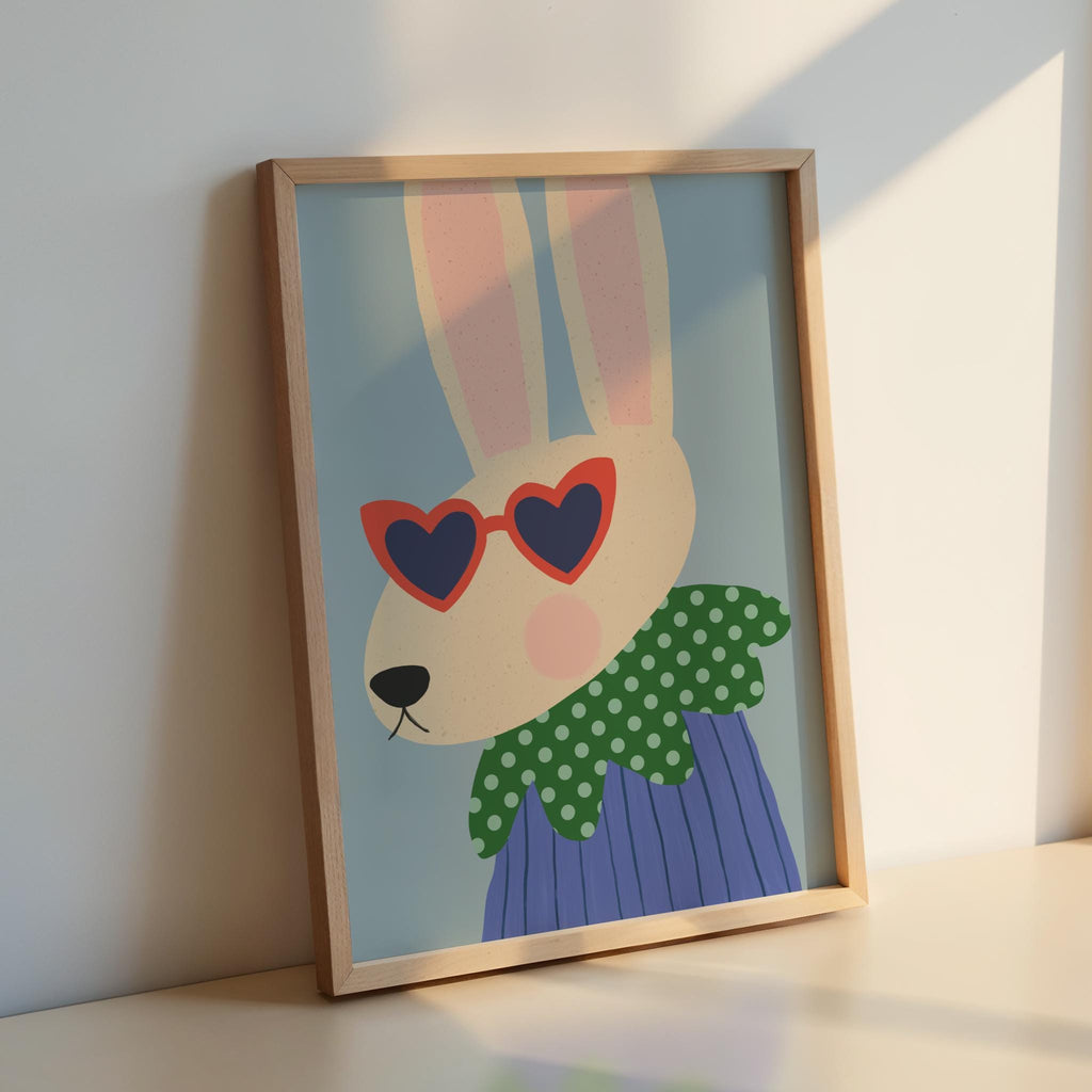 Cool Bunny Kids Print