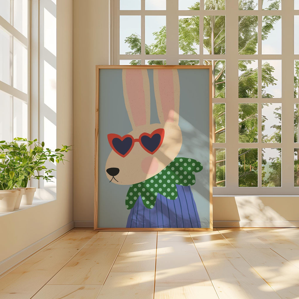Cool Bunny Kids Print