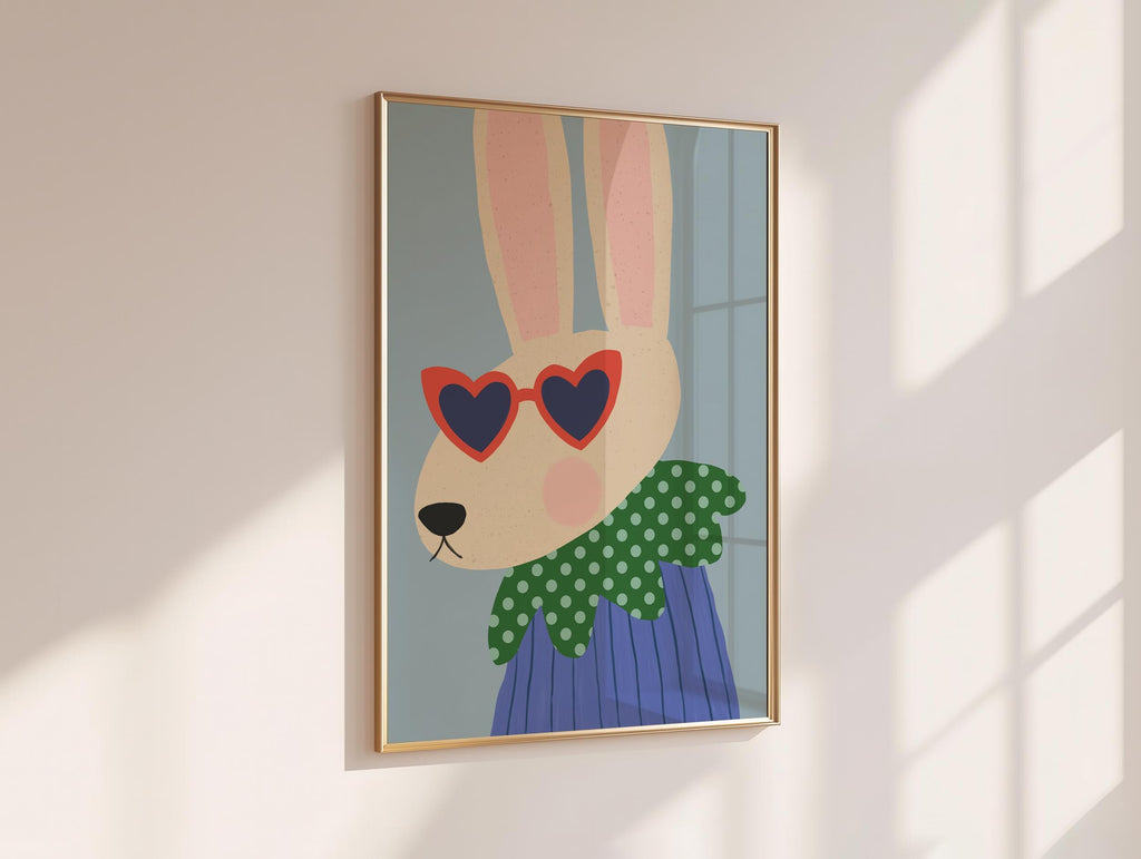 Cool Bunny Kids Print