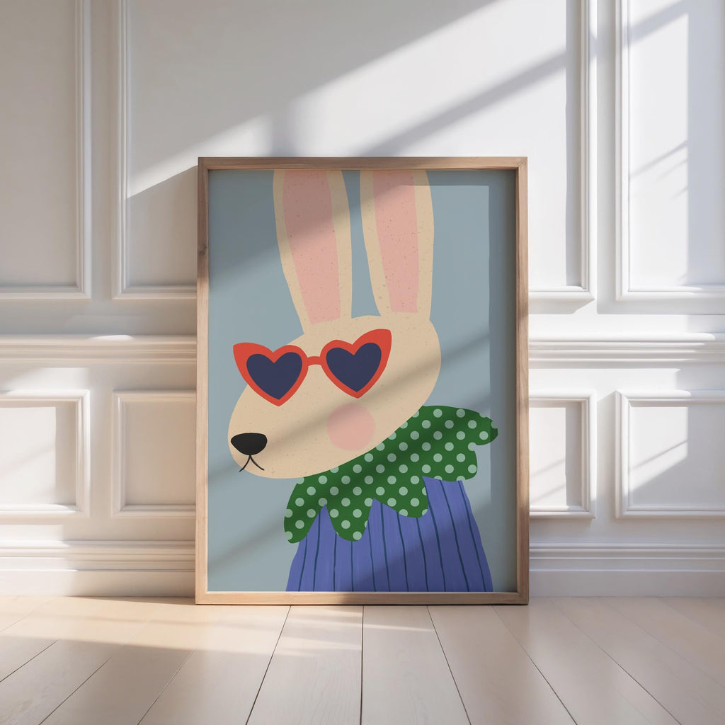 Cool Bunny Kids Print