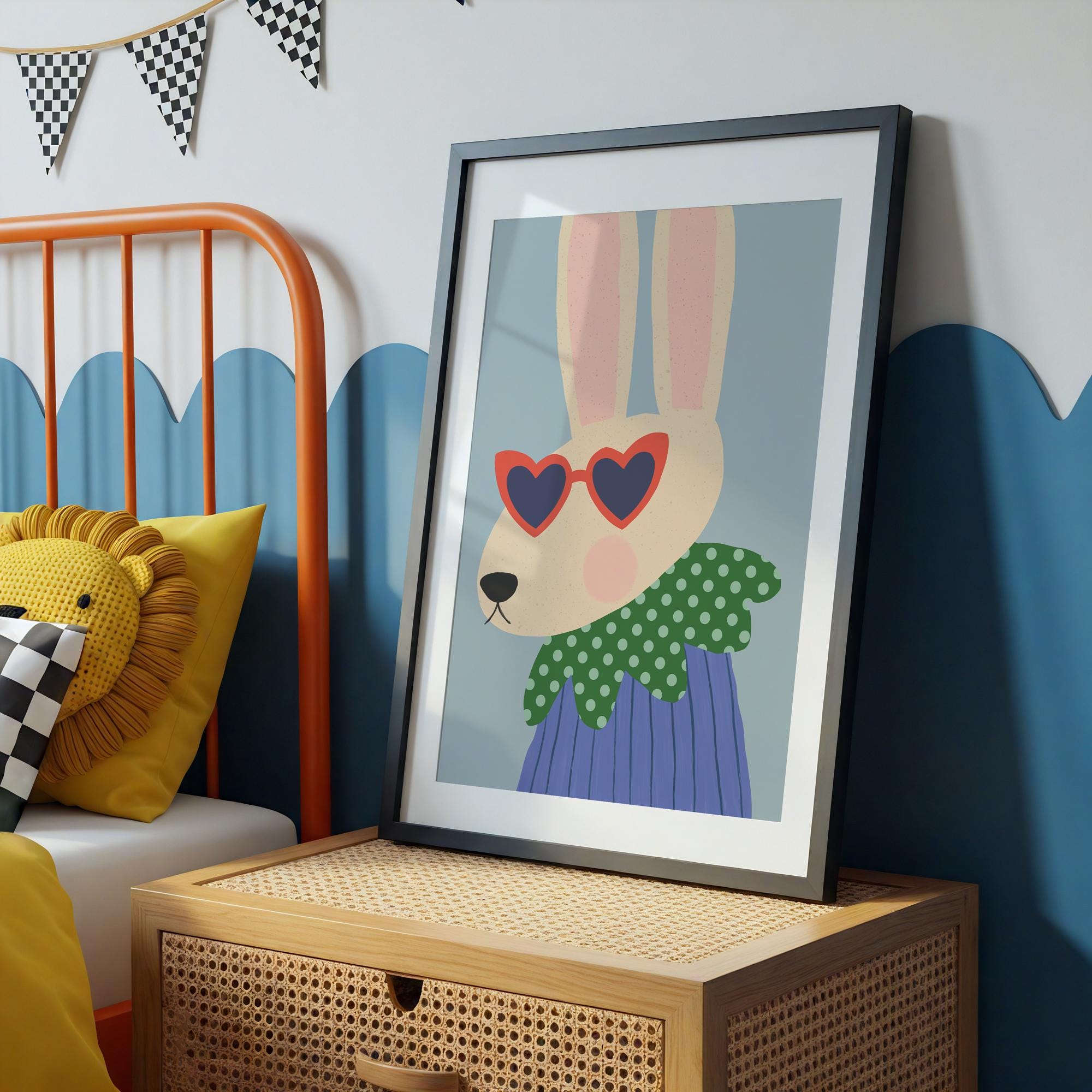 Cool Bunny Kids Print